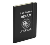 Finger prints - Personalised Dream Journal - Sleep Diary Soft Touch Black Notebook
