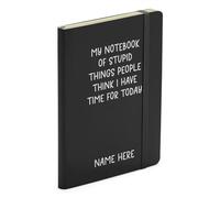 Finger prints - Personalised Things People Think I Have Time For - Sarcastic Colleague Soft Touch Black Notebook