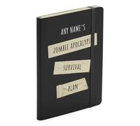 Finger prints - Personalised Zombie Apocalypse Survival Plan - Soft Touch Black Notebook