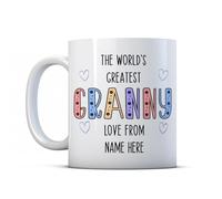 Finger prints - The World's Greatest Granny - Personalised - Mother's Day Gift Mug, Ceramic, 11fl.oz.