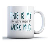 Finger prints - This is My 'I am Secretly Hungover AF' at Work Mug - Funny Office Gift Mug, Ceramic, 11fl.oz.
