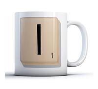 Finger prints - Tile Letter I - Board Game Gift Mug, Ceramic, 11fl.oz.