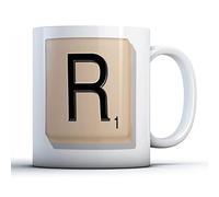 Finger prints - Tile Letter R - Board Game Gift Mug, Ceramic, 11fl.oz.