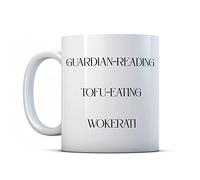 Finger prints - Tofu-Eating, Wokerati - Funny Political Anti-Tory Gift Mug, Ceramic, 11fl.oz.