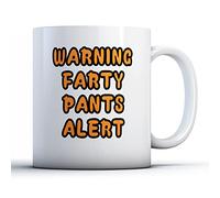 Finger prints - Warning Farty Pants Alert - Printed Mug, Ceramic, 11fl.oz.