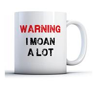 Finger prints - Warning I Moan A Lot - Funny Gift Mug, Ceramic, 11fl.oz.