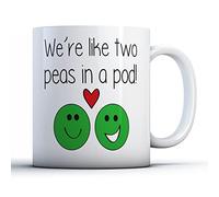 Finger prints - We're Like Two Peas in A Pod - Friendship Gift Mug, Ceramic, 11fl.oz.