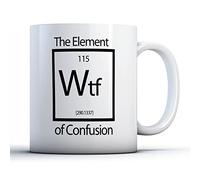 Finger prints - WTF The Element of Confusion - Printed Mug, Ceramic, 11fl.oz.