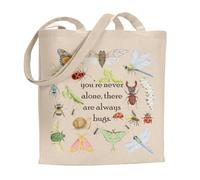 Finger prints You're Never Alone Insect Themed Tote For Bug Lovers