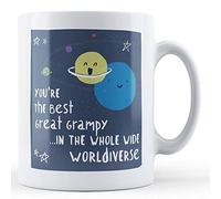 Finger prints - You're The Best Great Grampy in The Whole Wide Worldiverse - Cute Grandfather Gift Mug, Ceramic, 11fl.oz.