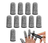 Finger Protectors 10PCS Cut Resistant Finger Cots Reusable Finger Sleeves Grey 5-Level Cut Resistant Thumb Protector for Work,Kitchen,Garden,Sculpture