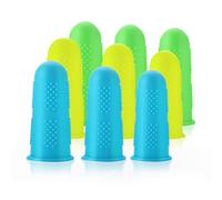 Finger Protectors,9 Pieces Finger Tips Hot Glue Finger Covers Silicone Finger Guard Cut Resistant Finger Caps for Gun Wax Rosin Resin Honey Adhesives Scrapbooking Sewing Crafts