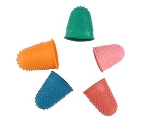Finger Protectors | Reusable Finger Protectors - Set of 5 Assorted Colours - for Crafts, Office Practices, Embroidery, Counting, Quilting, Sewing, Carving, Office, Home