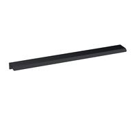Balterley Finger Pull Kitchen Cupboard Handles, Angled Front Bathroom Cabinet Handles, Black Door Handle for Bathroom, Cupboard Door Handle - 300 x 36 x 17mm, 224mm Centres (Matt Black)