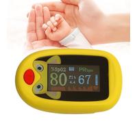Finger Pulse Oximeter, Blood Oxygen Monitor, SPO2 Sensor with 6 Display Modes, USB Rechargeable (Yellow)