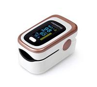 Finger Pulse Oximeter Fingertip Blood Oxygen Saturation Monitor SpO2 with OLED Display,Pulse Rate,Blood Perfusion Index,Respiratory Rate Monitor,Fit for Family Health Care,FDA/CE Approved (White)