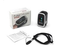 Finger Pulse Oximeter Fingertip Blood Oxygen Saturation Monitor SpO2 with OLED Display,Pulse Rate,Blood Perfusion Index,Respiratory Rate Monitor,Fit for Family Health Care (Black)