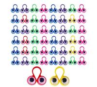 Finger Puppet Eyes - Large Googly Eyes | 50PC Finger Eyeball | Elastic Funny Googly Puppet Eyeball Toy | Creative Wiggly Eye On Rings Finger Toys Set For Halloween Boys Girls Women Men Kid