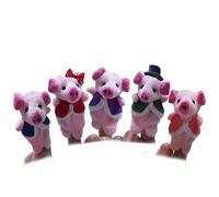 Finger Puppet, Finger Even, Storytelling, Good Toys, Hand Puppet 5 Pcs The Pig Story Convenient And Practical