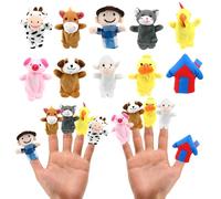 Finger Puppets,10Pcs Finger Puppets for Toddlers, Animal Finger Puppets Cotton Finger Puppets for Babies, Finger Puppet Mini Plush Figures Toy,Character Finger Puppets Gift for Kids