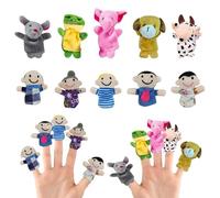 Finger Puppets 10pcs Finger Puppets for Toddlers Puppets for Babies Cute Cartoon Animal Mini Plush Figures Toys Suitable Ffor Birthday Party Gifts Classroom Rewards Safari Party Supplies