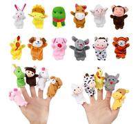Finger Puppets for Toddlers - 12PCS Soft Plush Animal Finger Puppets Set, Educational Storytelling Props for Babies & Kids, Nursery Rhyme Toys, Cute Party Favours & Interactive Gifts
