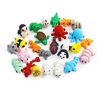 Finger Puppets Mini 3D Printed Animal Figurines Set With Egg: Articulated Flexible And Exquisitely Cute Toys For Play And Display For Valentine's Day Easter Bithday. Game Little Girl (Black, 12. 5cm)