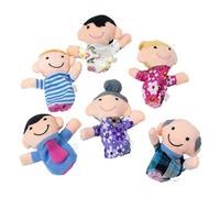 Finger Puppets Set Cute Happy Family Member Style Soft Plush Baby Story Time Finger Puppets for Children, Shows, Playtime, Schools 6pcs/set Cute