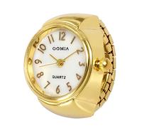 Finger Quartz Cool Steel Quartz Ring Elastic Watch Watch Dial Creative Analog Men's Watch Women Watch Bands (Gold, One Size)