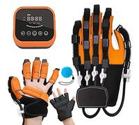 Finger Rehabilitation Trainer Robot Gloves, Stroke Hemiplegia Finger Training Equipment, Finger Exerciser Hand Strengthener Finger Orthosis for Long-Term Relief Finger Cramps (Left Hand, Medium)