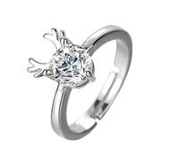 Finger Ring Deer Ring Deer Is With You The Represents That I Have You All The Way Adjustable Rings For Men (Silver, One Size)