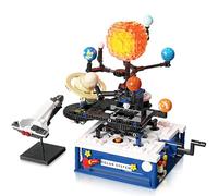 Finger Rock 775Pcs Buidiing Blocks Set, Technology Solar System Model, Ideal Space Gift for Adult Collector Teen