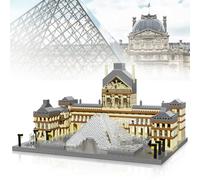 Finger Rock Architecture Street View Paris Louvre Micro Building Blocks, 3300 Pieces World Famous Architecture Model Kit Ideas Gift for Adults or Teenagers Collectors