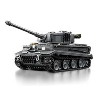 Finger Rock Military Tiger Tank Building Block Set,1:28 1668PCS WW2 Technology Army Heavy Tanks Construction Toy Combat Tank Cars Model Kit Creative Gifts For Military Fans Adults and Teenagers
