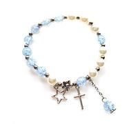 Finger Rosary with Acrylic Beads - 13 Styles for Christening, Communion & Daily Prayer | Religious Gifts for Catholics, Christians, Prayer Beads