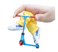 Finger Scooter Set, Alloy Metal Finger Scooters Toy, Mini Scooter Fingers Skateboard Toy with Pants Shoes and Tools, Funny Detachable Scooters Fingerboard Skateboard Toys Set, for Kids Adults