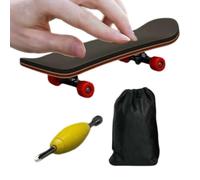 Finger Skate Board - 5 Ply Maple Wood with Fully Enclosed Bearings | Professional Mini Skateboard, Anti-Slip PU Mat, Fingertip Sports Toy for Office Desk & Dorm Decor