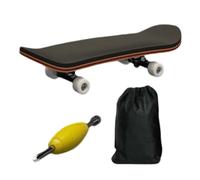 Finger Skate Board- Enclosed Bearing, Wooden Handheld Game Prop, 9.9x2.9x2cm Grade Miniatures Sport Deck, Anti Slip PU Padding Surfaces | Desktop Decor for Students & Adult Office Hobbyists Apartment