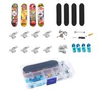 Finger Skateboard - Fingerboard Toy Set, Realistic Mini Skateboards, Portable Trick Practice Accessories For Skill Training Balance Activities Creative Play | Compact Rolling Board Collection For Desk