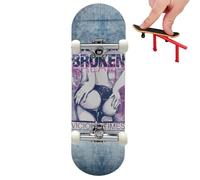 Finger Skateboard, Fingers Boards for Kids, Novelty Tiny Skateboard Fingerboard, Fingers Toys with Working Trucks, Realistic Funny Patterns Finger Toys, for Kids Cultivating Creativity