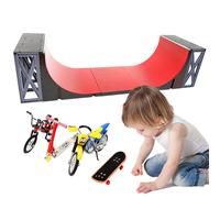 Finger Skateboard Park - Mini Portable Toy Kit, Educational Ramp with Scooter Accessories, Creative Learning Tool Manual Coordination | Mini Skate Park for