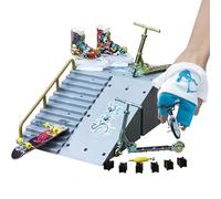 Finger Skateboard Ramp - 16 cm Finger Skate Park, Excellent Training Aid|Multiple PP Alloy Skate Park Models, Easy to Use, Ultimate Parkset with Disaster for Kids, Ideal as a Ca
