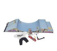 Finger Skateboard Ramp Toy - Skating Board Playset Finger Scooter Set | Mini Skãtepark Hand Skateboard Fingerboard | Portable Indoor Play Equipment For Party Travel Kids Gift Complete Ramp