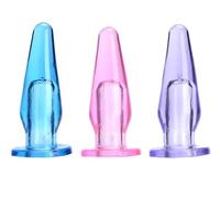 Finger Sleeve Butt Plug Set 3pcs Soft Silicone Anal Plug G-Spot Clitoral Stimulator for Gay Prostate Transparent Colour Sex Toy for Men Women
