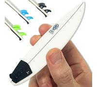 Finger Sliders Mini Finger Surfboard - Nug Thug Shortboard & Fingerboard with 3 Tri-Fin Sets, Fingerwear for Tricks, Desk Fidget & Beach Surf Decor Gift (Blue, Green, Black Fins) 13+