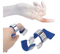 Finger Splint, Lightweight Finger Straightener Spring Finger Splint Rehabilitation Straighten Workout Wear Easily Extension Adjustment Assist for Finger Sprain(S)