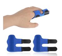 Finger Splints 2 Pack Adjustable Finger Protectors Composite Cloth Breathable Trigger Finger Brace for Arthritis Pain Relieve and Broken Mallet Fingers Support Straightening for Women and Man Blue