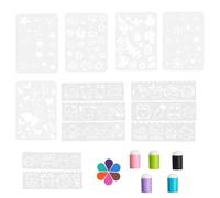 Finger Sponge Daubers - Finger Painting Sponge | Finger Painting Pads and 6 Coloured Stamp Pads for Stamps, Drawings, Game Appointments, Art Lessons, Occasions