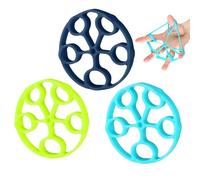 Finger Strengthener 3 Units - Silicone Finger Flexion, Trainer Five Hole, Hand Trainer Great For Exercise Guitar Rock, Climbing Piano Relaxation Rehabilitation, Strength And Dexterity Durable Porta