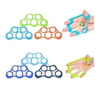 Finger Strengthener 6 Pack Finger Resistance Bands Finger Exerciser Stretcher Hand Grip Strengthener